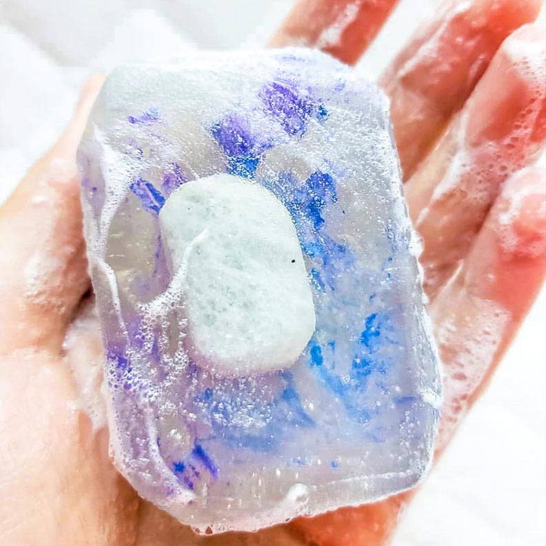 Moon Child - 3oz Rainbow Moonstone Crystal Infused Bar Soap