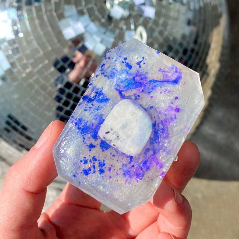 Moon Child - 3oz Rainbow Moonstone Crystal Infused Bar Soap