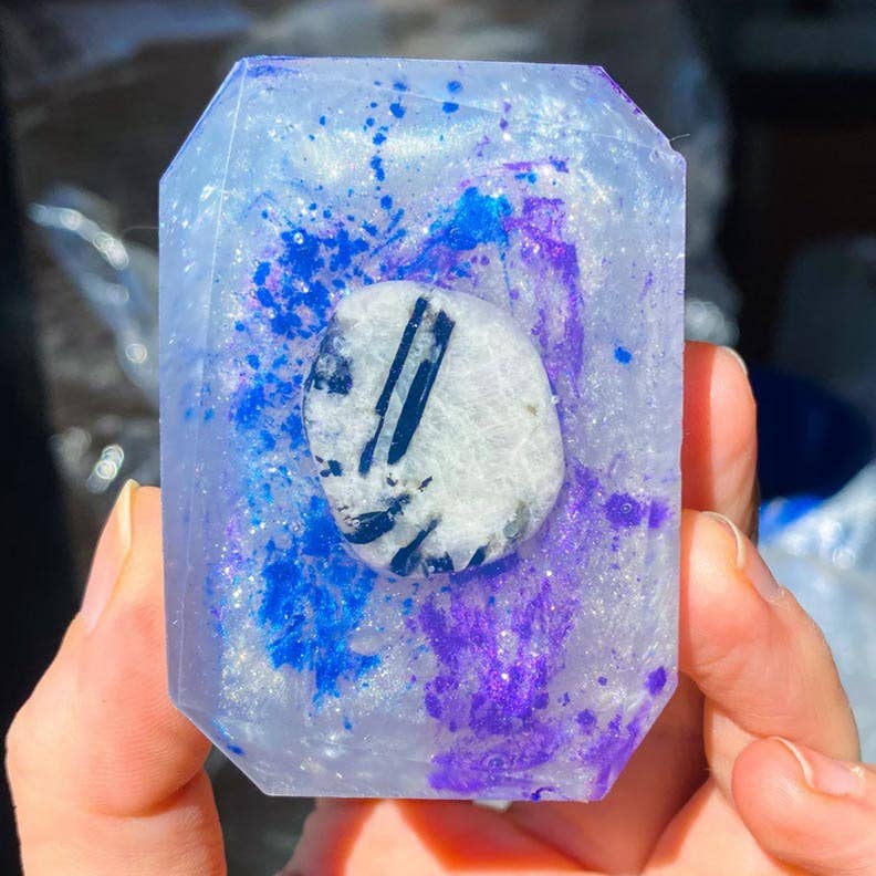 Moon Child - 3oz Rainbow Moonstone Crystal Infused Bar Soap