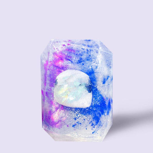 Moon Child - 3oz Rainbow Moonstone Crystal Infused Bar Soap