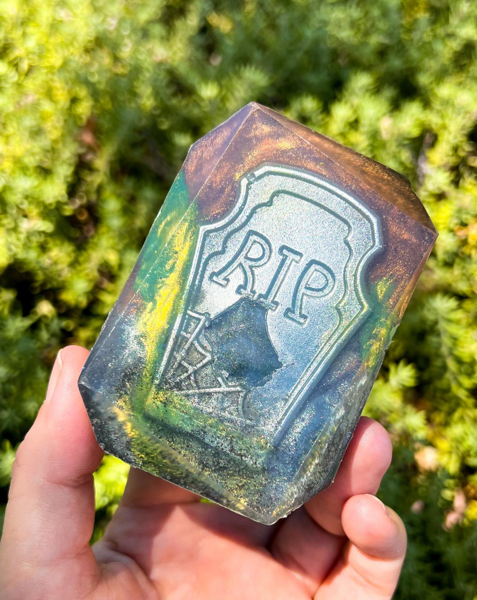 Graveyard Gathering - Crystal Infused Halloween Bar Soap: Mini